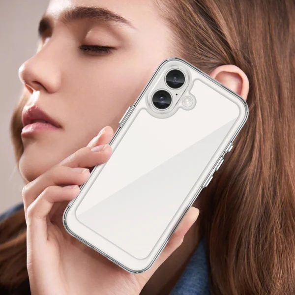 Outer Space Case with Gel Frame for iPhone 16 Plus - Cleareng