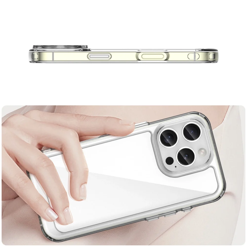 Outer Space Case with Gel Frame for iPhone 16 Pro Max - Cleareng