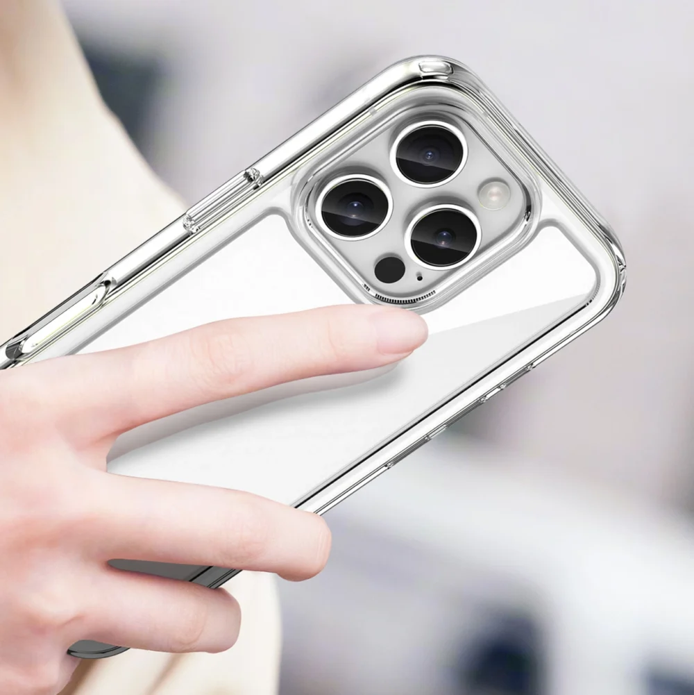 Outer Space Case with Gel Frame for iPhone 16 Pro Max - Cleareng