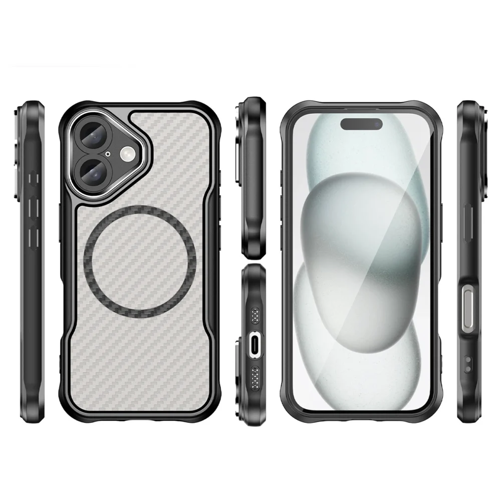 Leading Series MagSafe Silicone Case for iPhone 16 - Blackeng