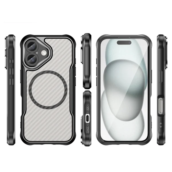 Leading Series MagSafe Silicone Case for iPhone 16 - Blackeng