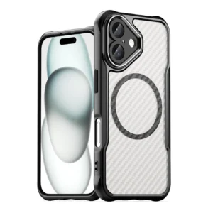Leading Series MagSafe Silicone Case for iPhone 16 Plus - Blackeng