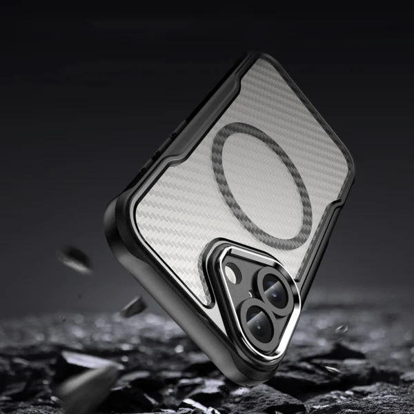 Leading Series MagSafe Silicone Case for iPhone 16 Plus - Blackeng