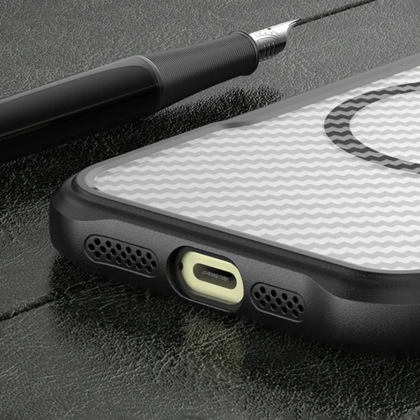 Leading Series MagSafe Silicone Case for iPhone 16 Pro - Blackeng