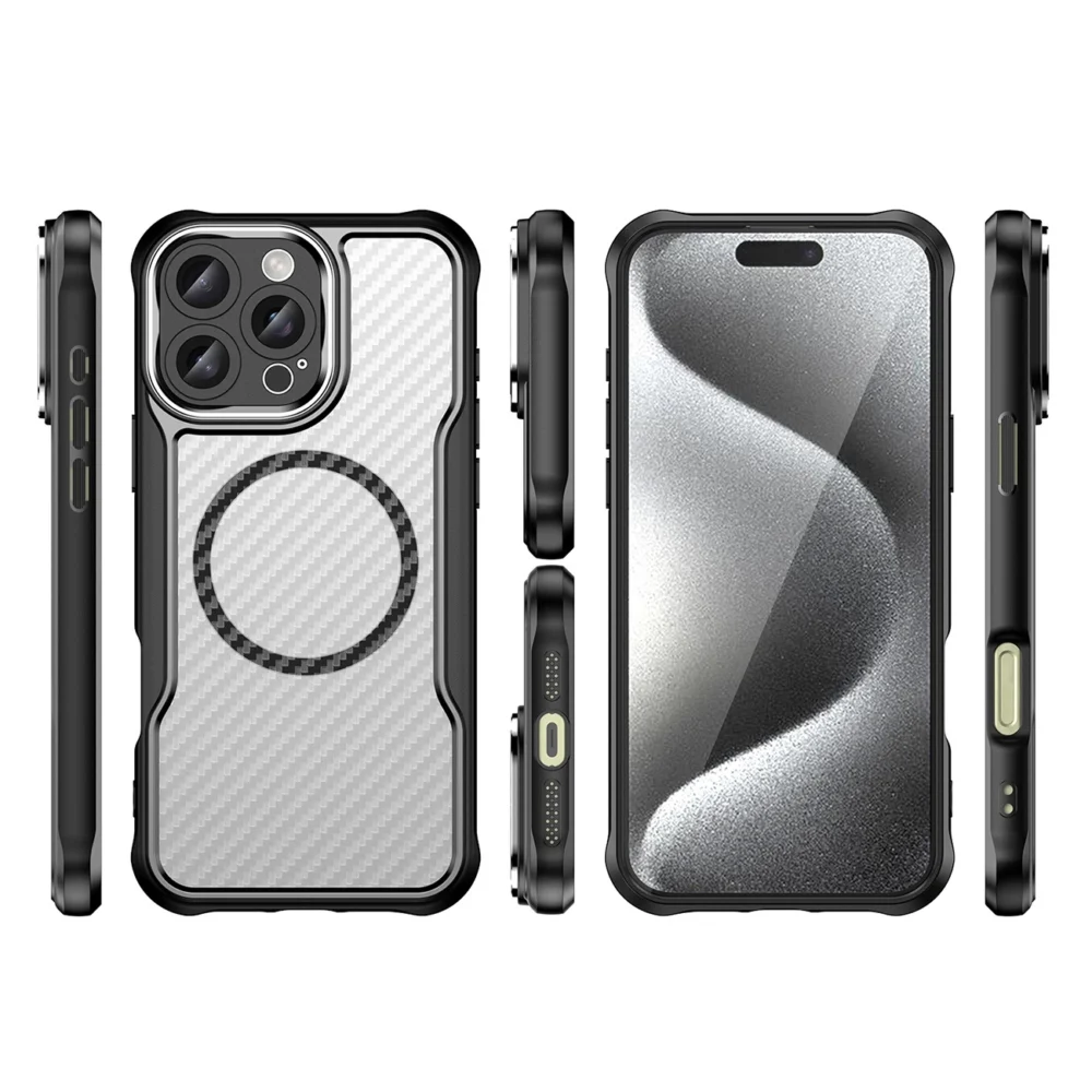 Leading Series MagSafe Silicone Case for iPhone 16 Pro Max - Blackeng