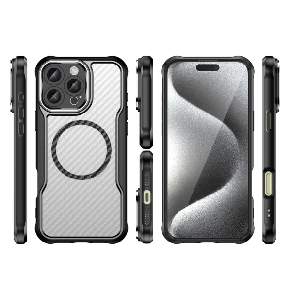 Leading Series MagSafe Silicone Case for iPhone 16 Pro Max - Blackeng