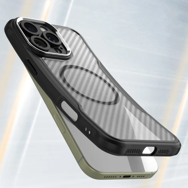 Leading Series MagSafe Silicone Case for iPhone 16 Pro Max - Blackeng