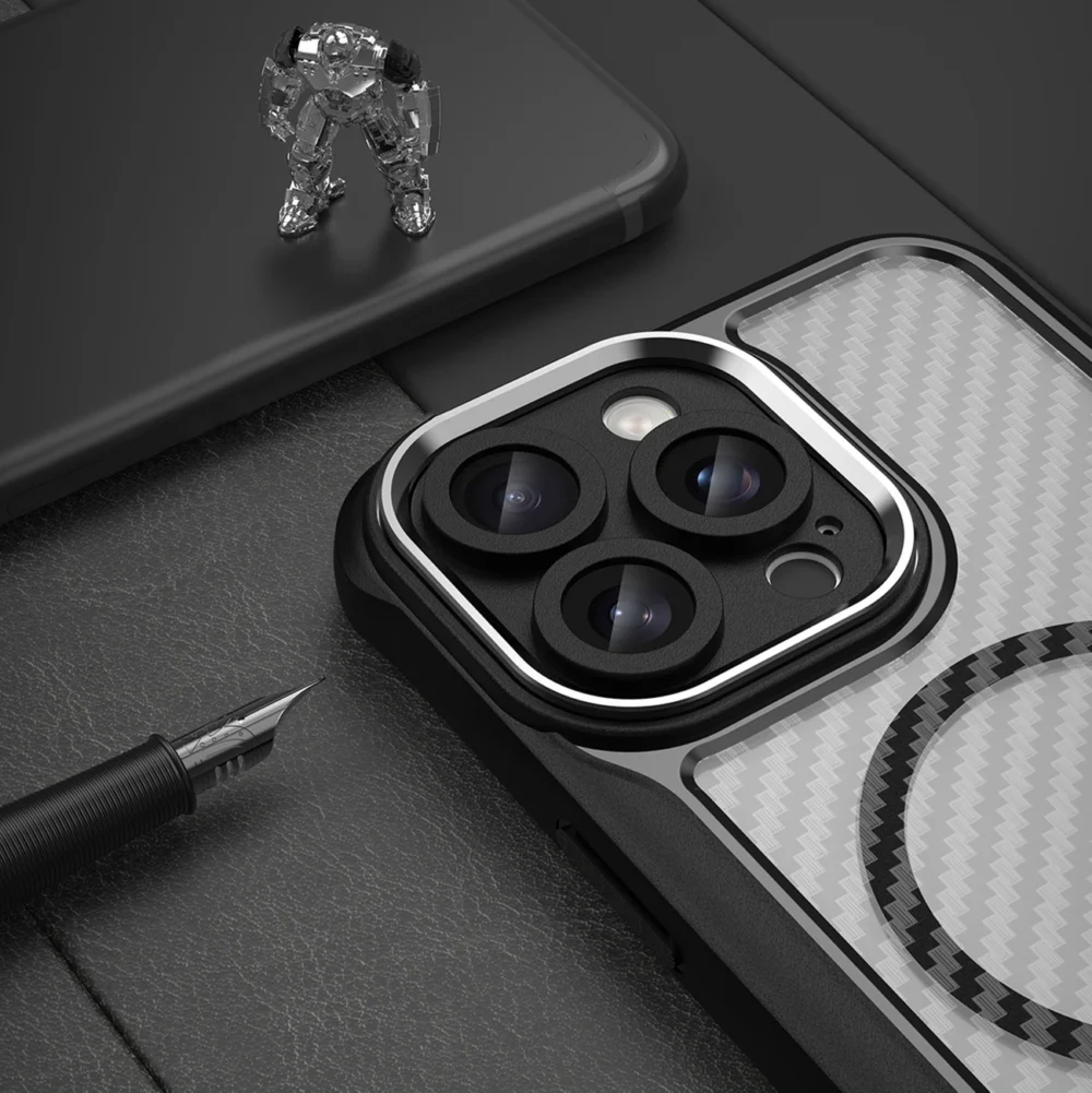 Leading Series MagSafe Silicone Case for iPhone 16 Pro Max - Blackeng