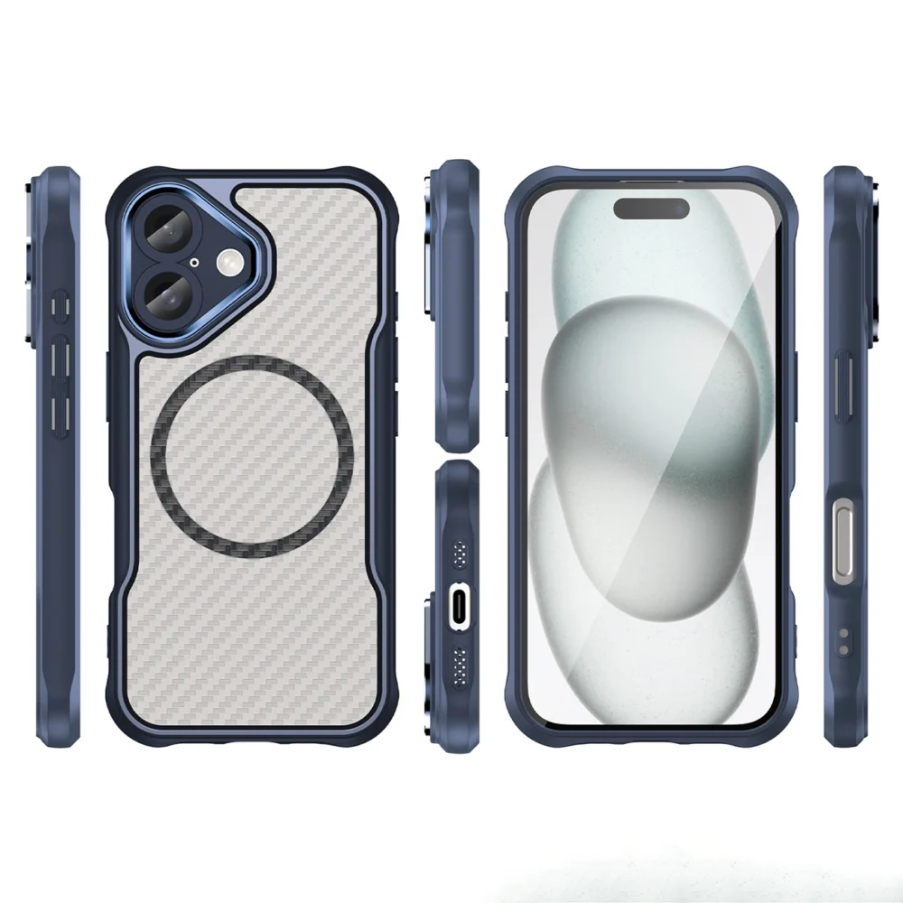 Leading Series MagSafe Silicone Case for iPhone 16 - Blueeng