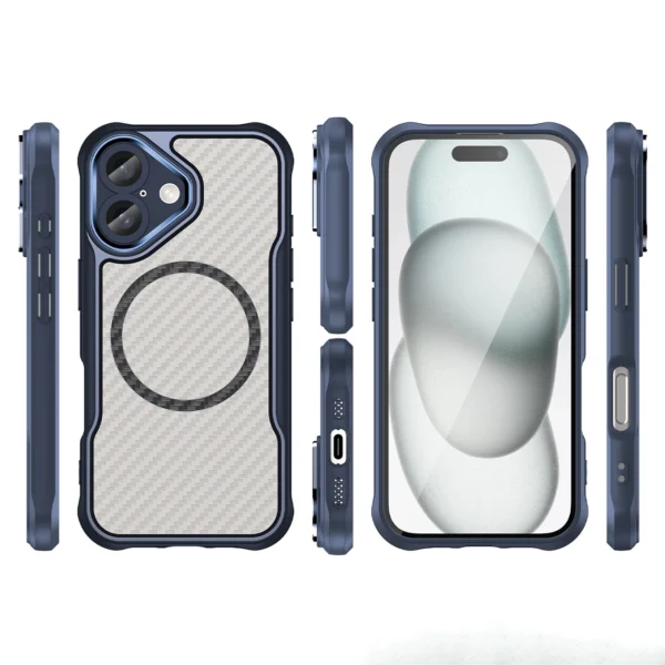 Leading Series MagSafe Silicone Case for iPhone 16 - Blueeng