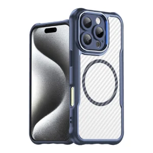 Leading Series MagSafe Silicone Case for iPhone 16 Pro - Blueeng