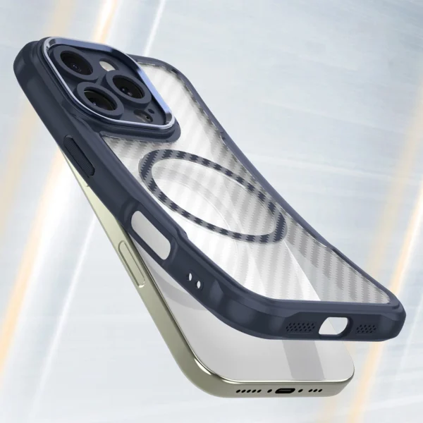Leading Series MagSafe Silicone Case for iPhone 16 Pro Max - Blueeng