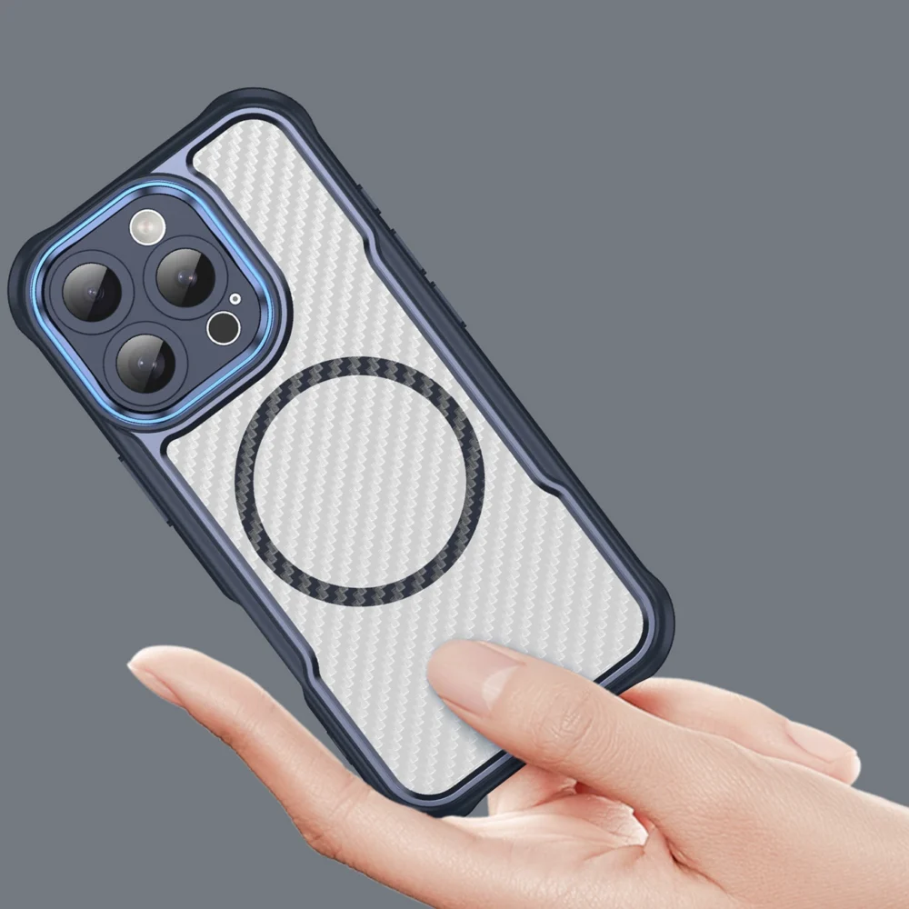 Leading Series MagSafe Silicone Case for iPhone 16 Pro Max - Blueeng