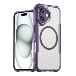 Leading Series MagSafe Silicone Case for iPhone 16 Plus - Purpleeng