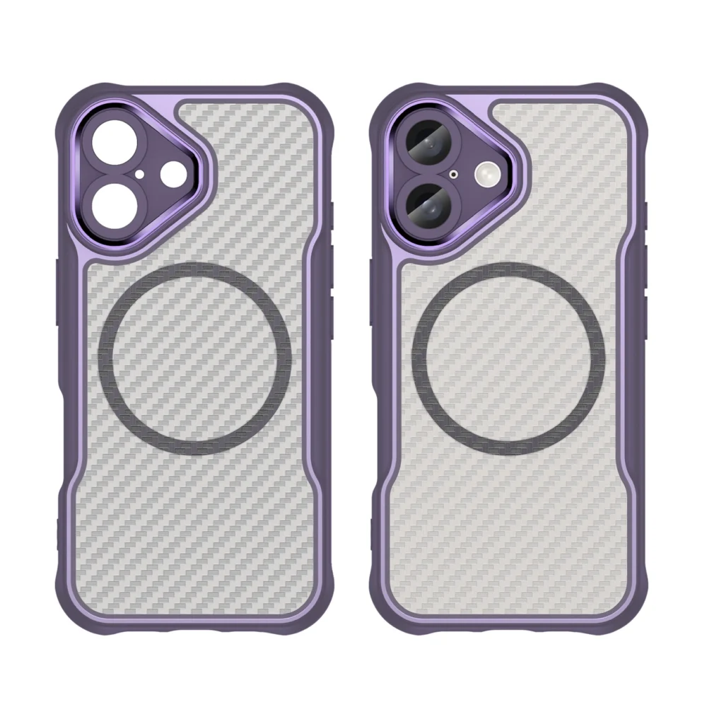 Leading Series MagSafe Silicone Case for iPhone 16 Plus - Purpleeng