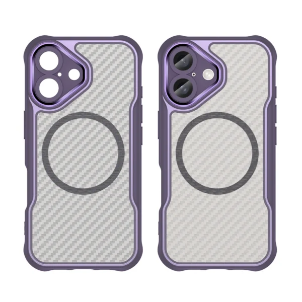 Leading Series MagSafe Silicone Case for iPhone 16 Plus - Purpleeng
