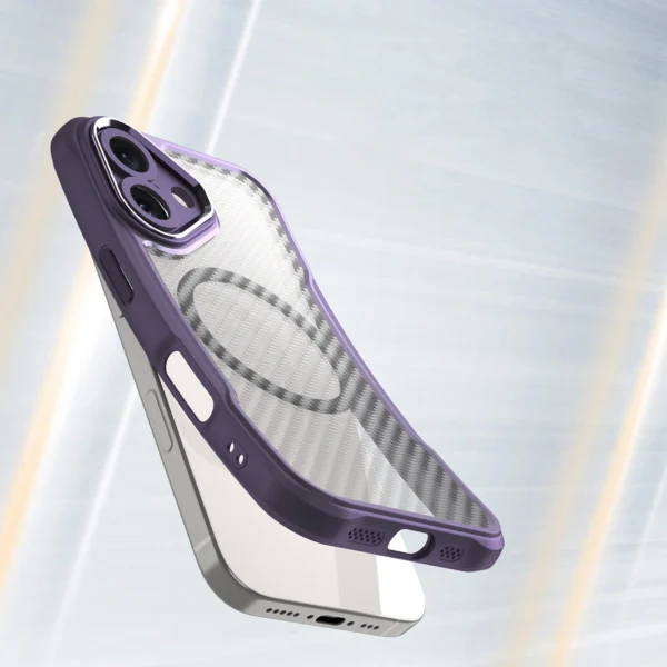 Leading Series MagSafe Silicone Case for iPhone 16 Plus - Purpleeng