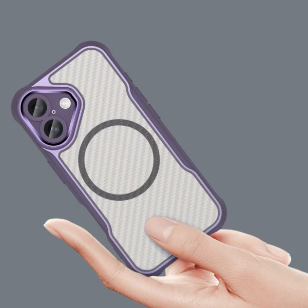 Leading Series MagSafe Silicone Case for iPhone 16 Plus - Purpleeng