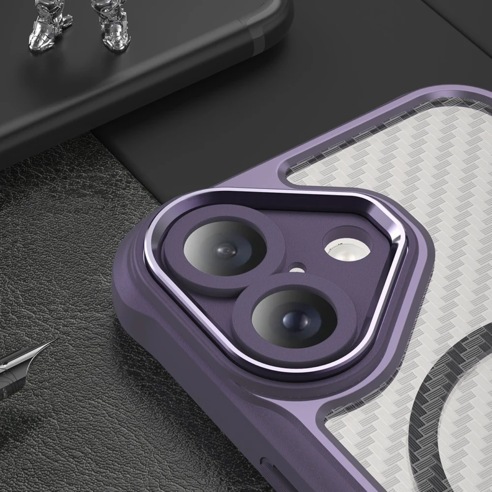 Leading Series MagSafe Silicone Case for iPhone 16 Plus - Purpleeng