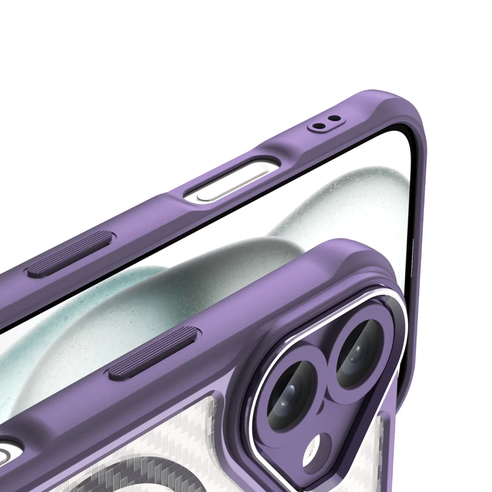 Leading Series MagSafe Silicone Case for iPhone 16 Plus - Purpleeng