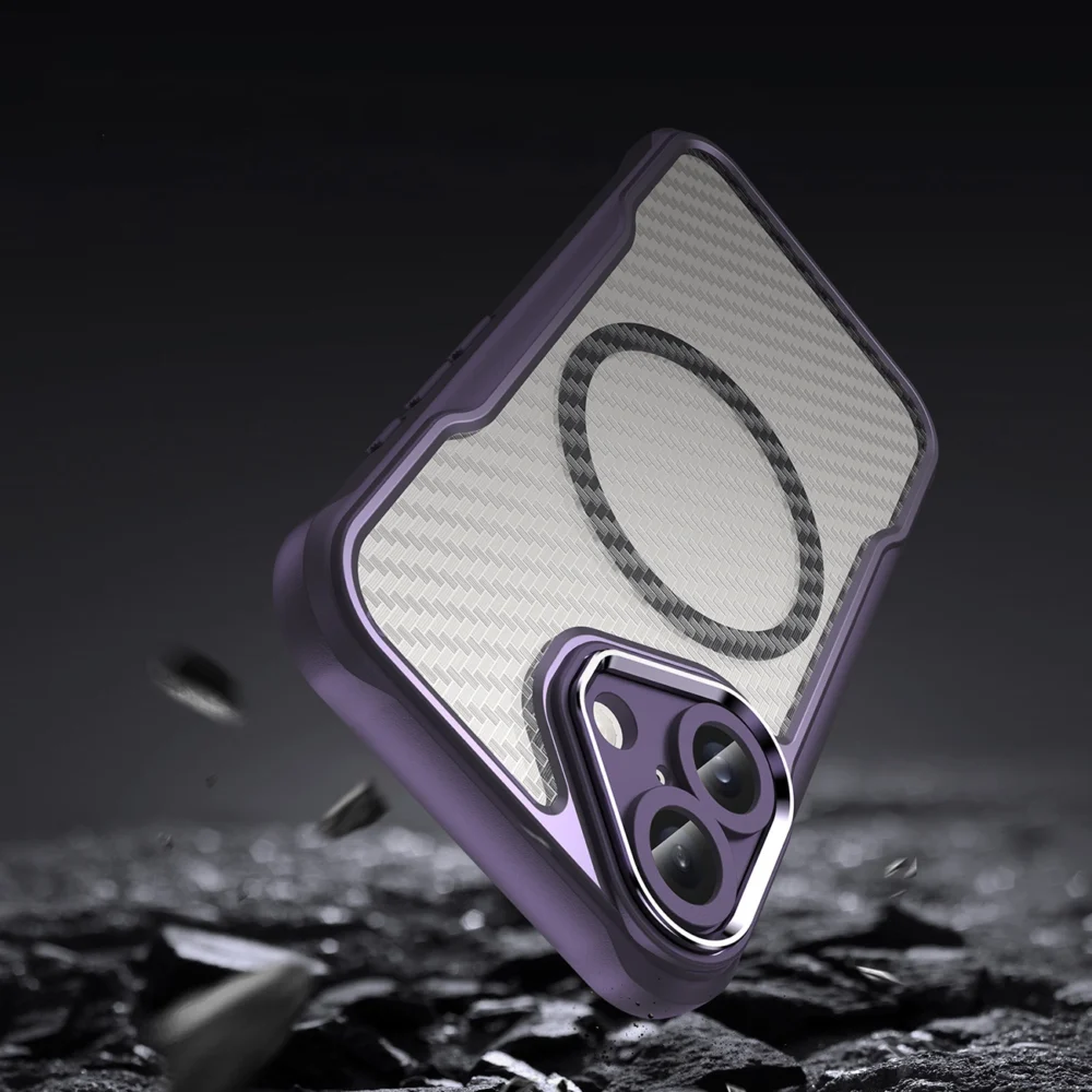 Leading Series MagSafe Silicone Case for iPhone 16 Plus - Purpleeng