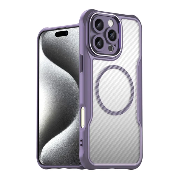 Leading Series MagSafe Silicone Case for iPhone 16 Pro - Purpleeng