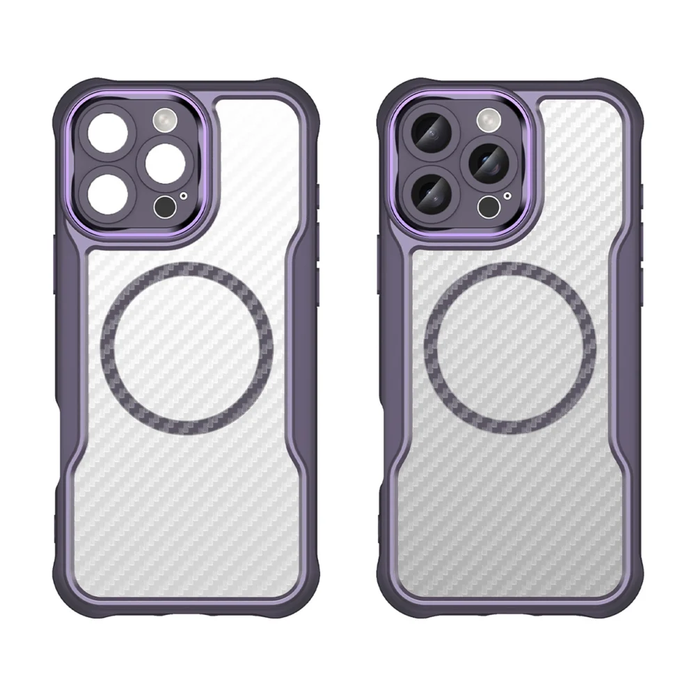 Leading Series MagSafe Silicone Case for iPhone 16 Pro - Purpleeng