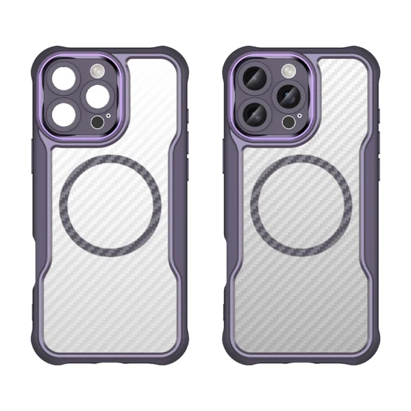 Leading Series MagSafe Silicone Case for iPhone 16 Pro - Purpleeng