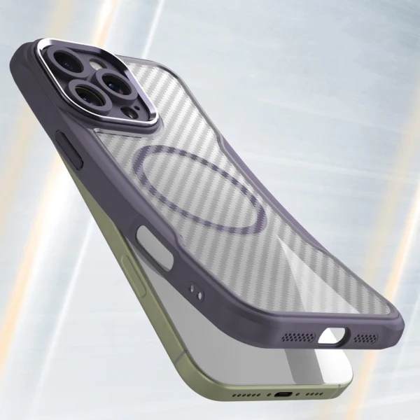 Leading Series MagSafe Silicone Case for iPhone 16 Pro - Purpleeng