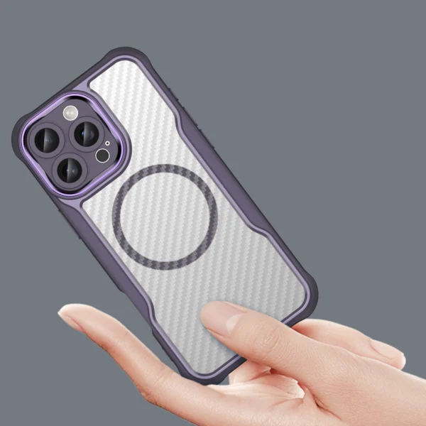 Leading Series MagSafe Silicone Case for iPhone 16 Pro - Purpleeng