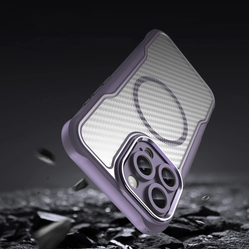 Leading Series MagSafe Silicone Case for iPhone 16 Pro - Purpleeng