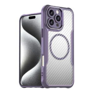 Leading Series MagSafe Silicone Case for iPhone 16 Pro Max - Purpleeng