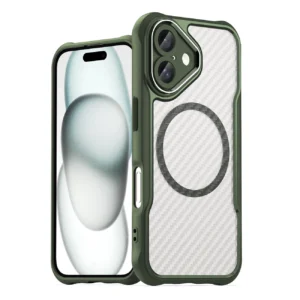Leading Series MagSafe Silicone Case for iPhone 16 Plus - Greeneng