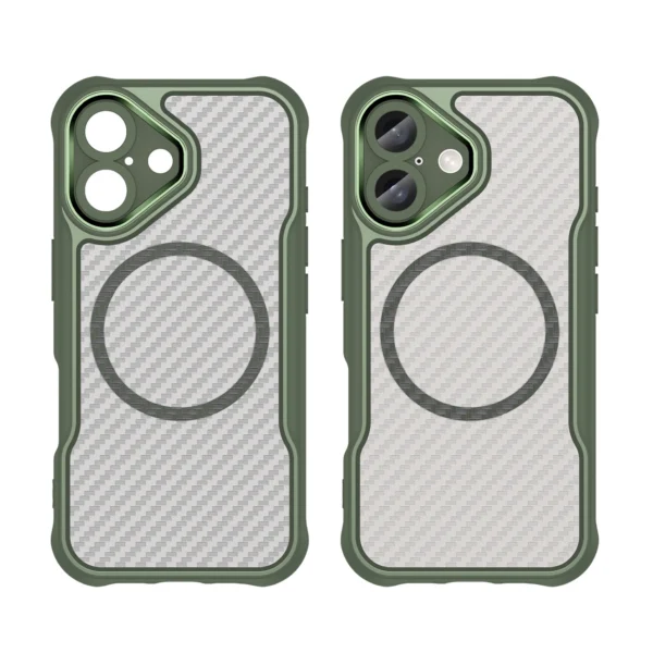 Leading Series MagSafe Silicone Case for iPhone 16 Plus - Greeneng