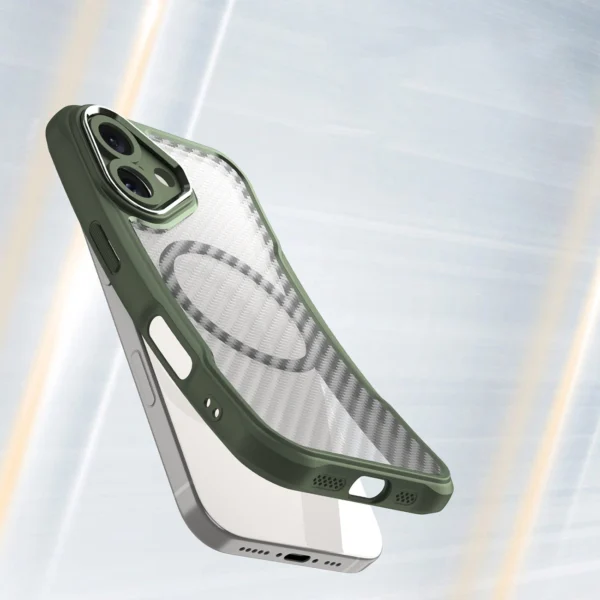 Leading Series MagSafe Silicone Case for iPhone 16 Plus - Greeneng
