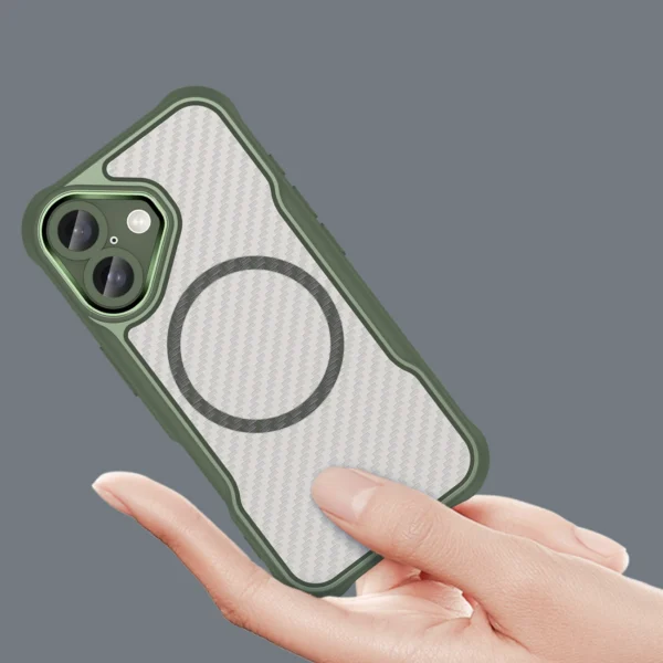 Leading Series MagSafe Silicone Case for iPhone 16 Plus - Greeneng