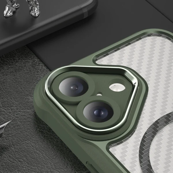 Leading Series MagSafe Silicone Case for iPhone 16 Plus - Greeneng