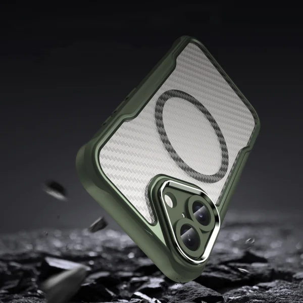 Leading Series MagSafe Silicone Case for iPhone 16 Plus - Greeneng