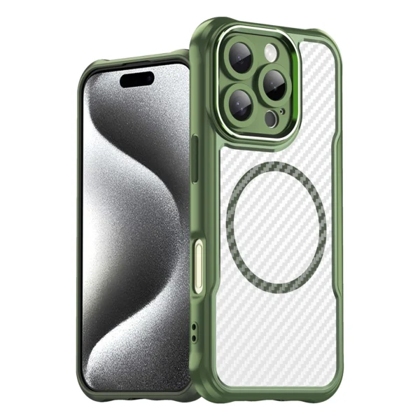 Leading Series MagSafe Silicone Case for iPhone 16 Pro Max - Greeneng