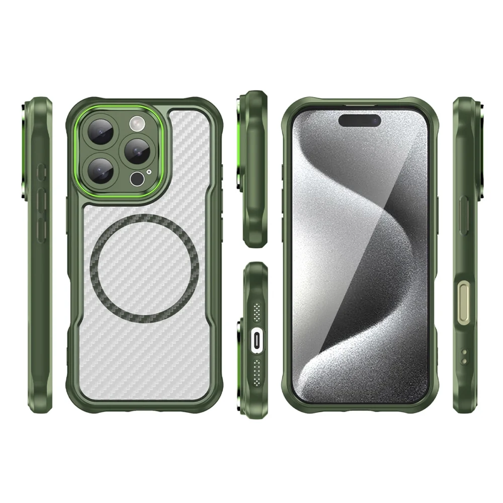 Leading Series MagSafe Silicone Case for iPhone 16 Pro Max - Greeneng