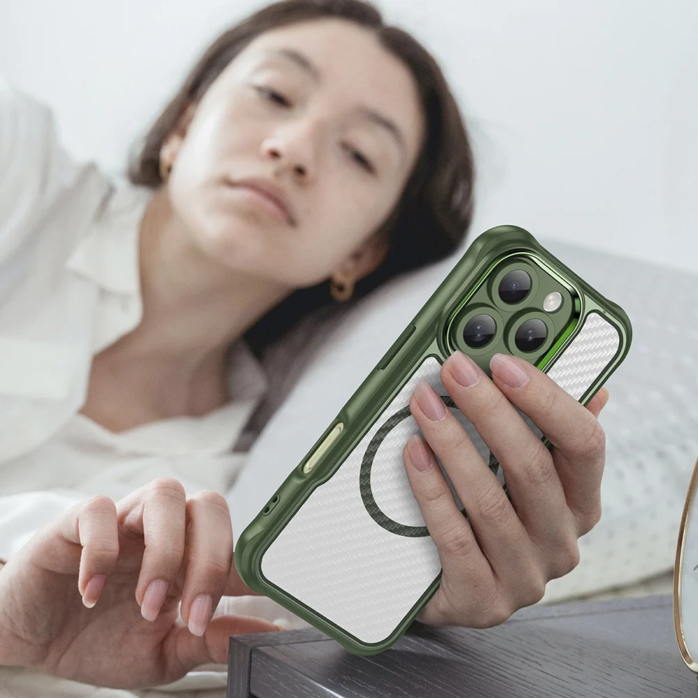 Leading Series MagSafe Silicone Case for iPhone 16 Pro Max - Greeneng