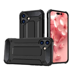 Hybrid Armor iPhone 16 Case - Blackeng
