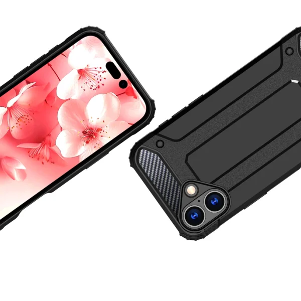 Hybrid Armor iPhone 16 Plus Case - Blackeng