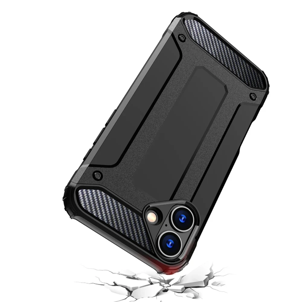 Hybrid Armor iPhone 16 Plus Case - Blackeng
