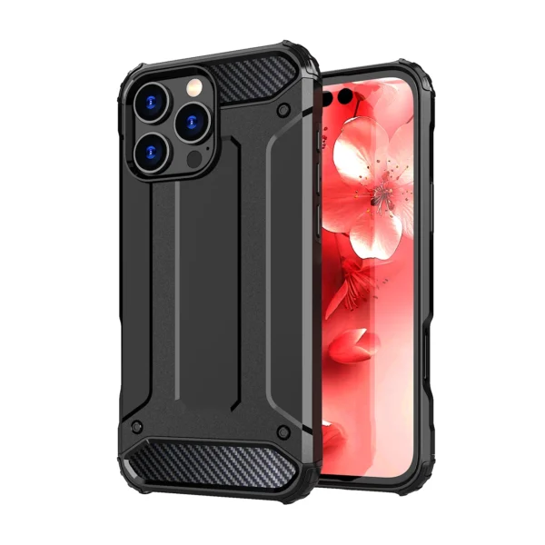 Hybrid Armor iPhone 16 Pro Case - Blackeng