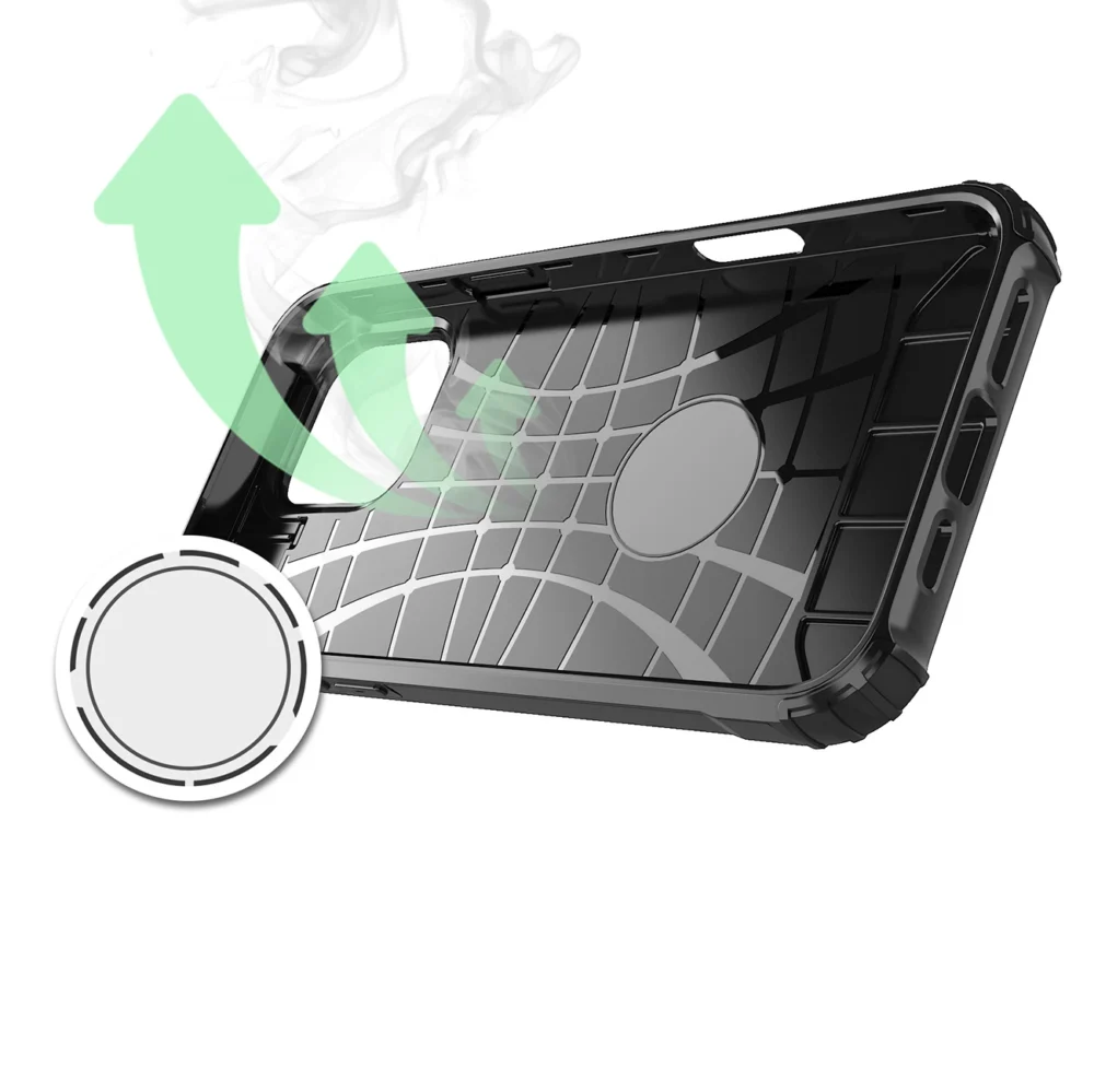 Hybrid Armor iPhone 16 Pro Case - Blackeng