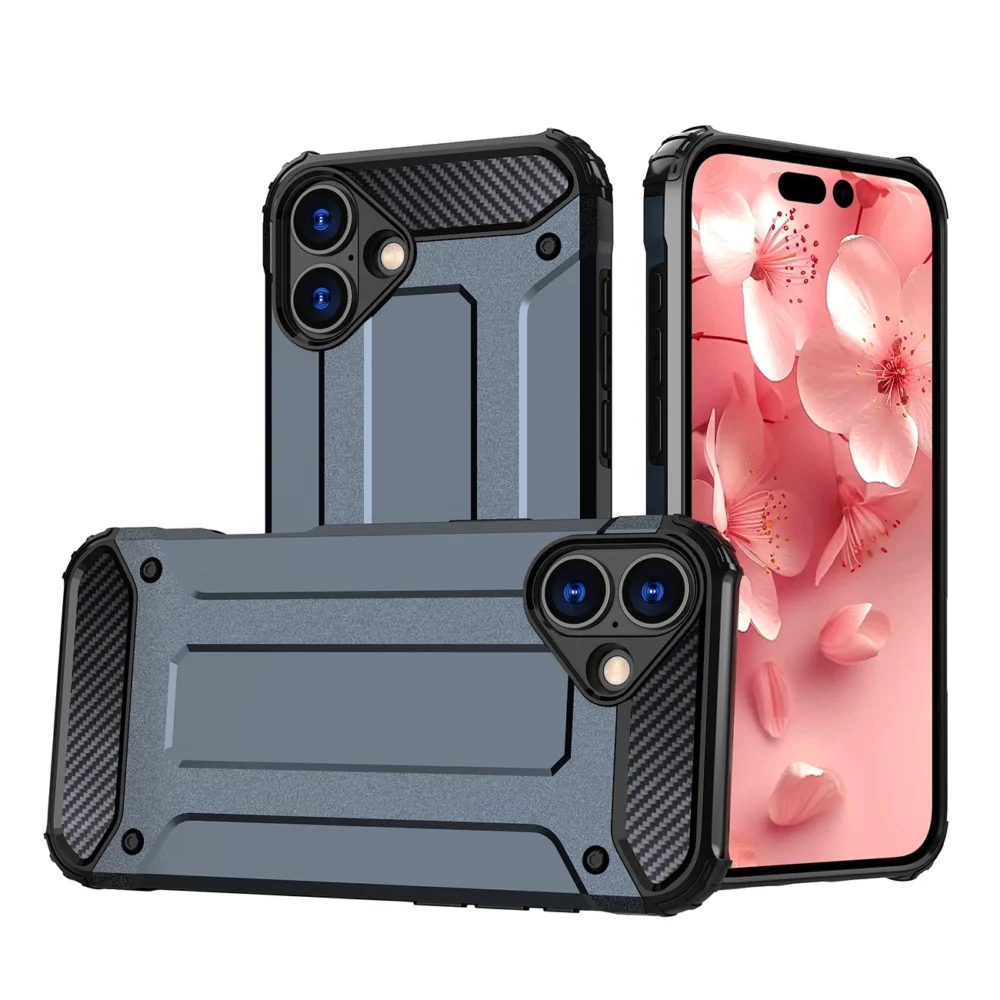 Hybrid Armor iPhone 16 Case - Blueeng
