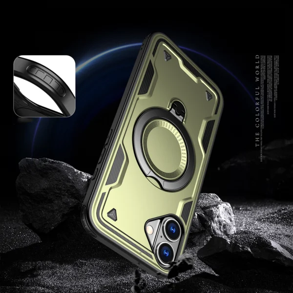 Hybrid Armor Trendy Case with MagSafe for iPhone 16 Plus - Greeneng