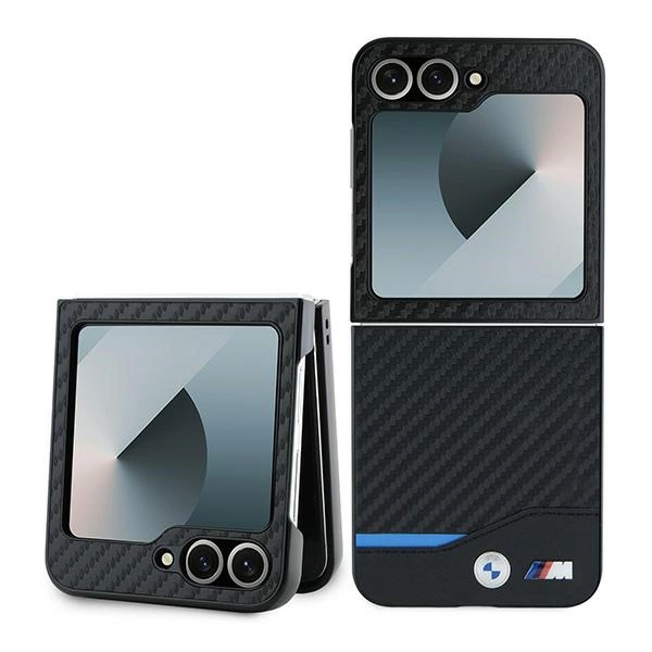 BMW Carbon Blue Line Case for Samsung Galaxy Z Flip 6 - Blackeng