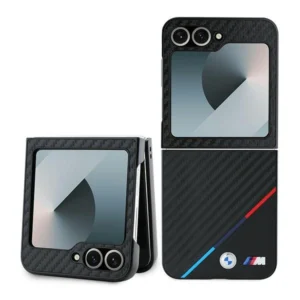 BMW Carbon Tricolor Case for Samsung Galaxy Z Flip 6 - Blackeng